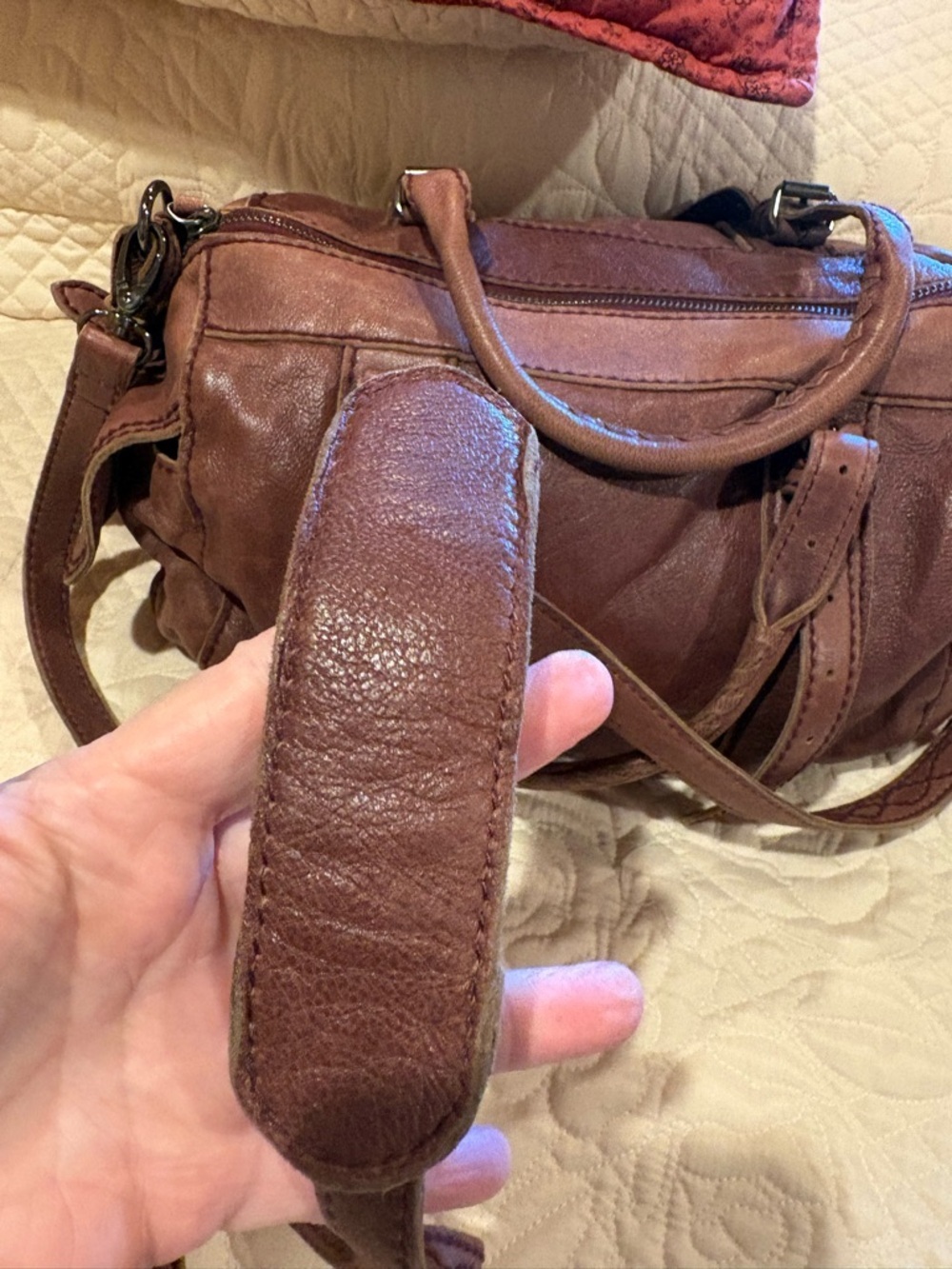 Isabella Fiore leather handbag brown - Picture 6 of 16